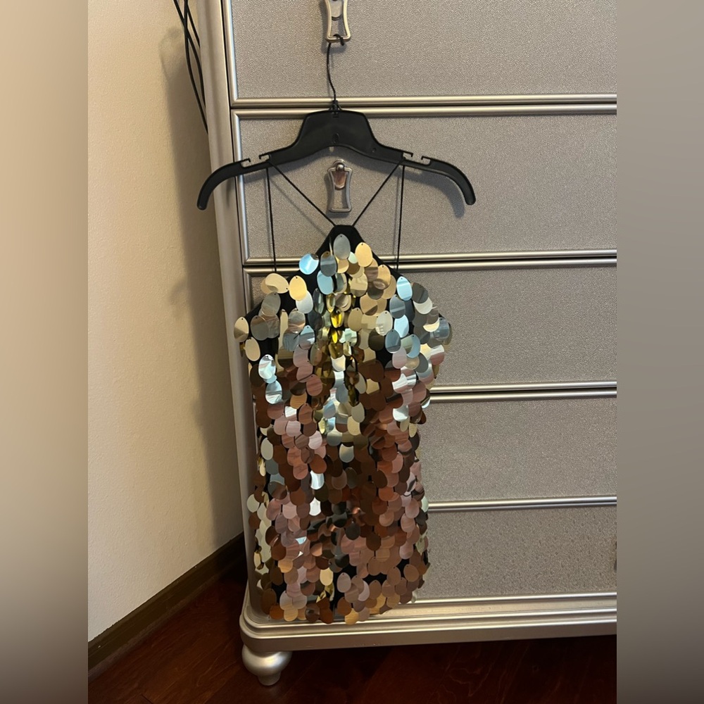 Rachel Allan size 4 gold romper
